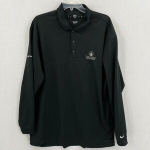Nike Golf  Polo Shirt Size XL Black White Long Sleeve The Point 2007 Classic